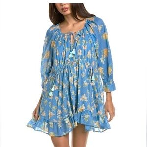 Free People Camella Floral Print Minidress - River Combo MSRP 128